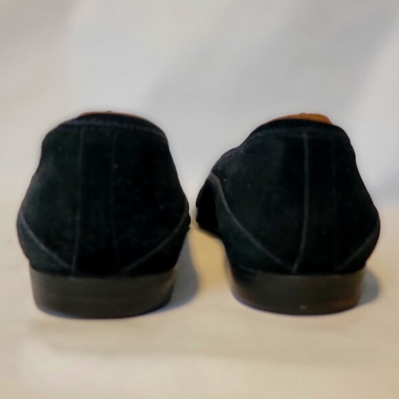 SOLD OUT 80s SUSAN BENNIS WARREN EDWARDS Loafer Men's BLK Suede Leather Tiger - Picture 13 of 13